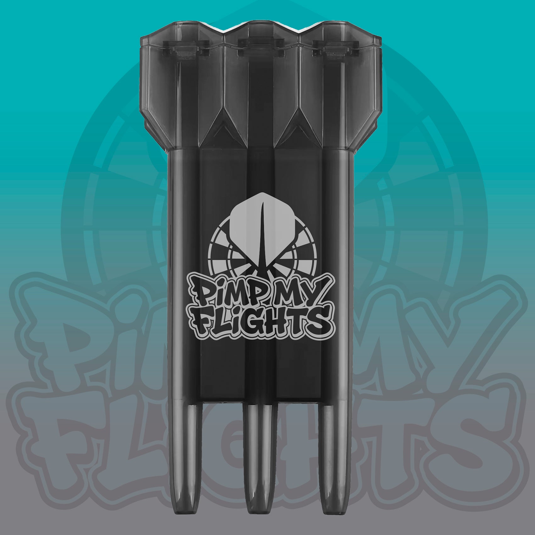 Dart-Case Schwarz mit Wunschmotiv