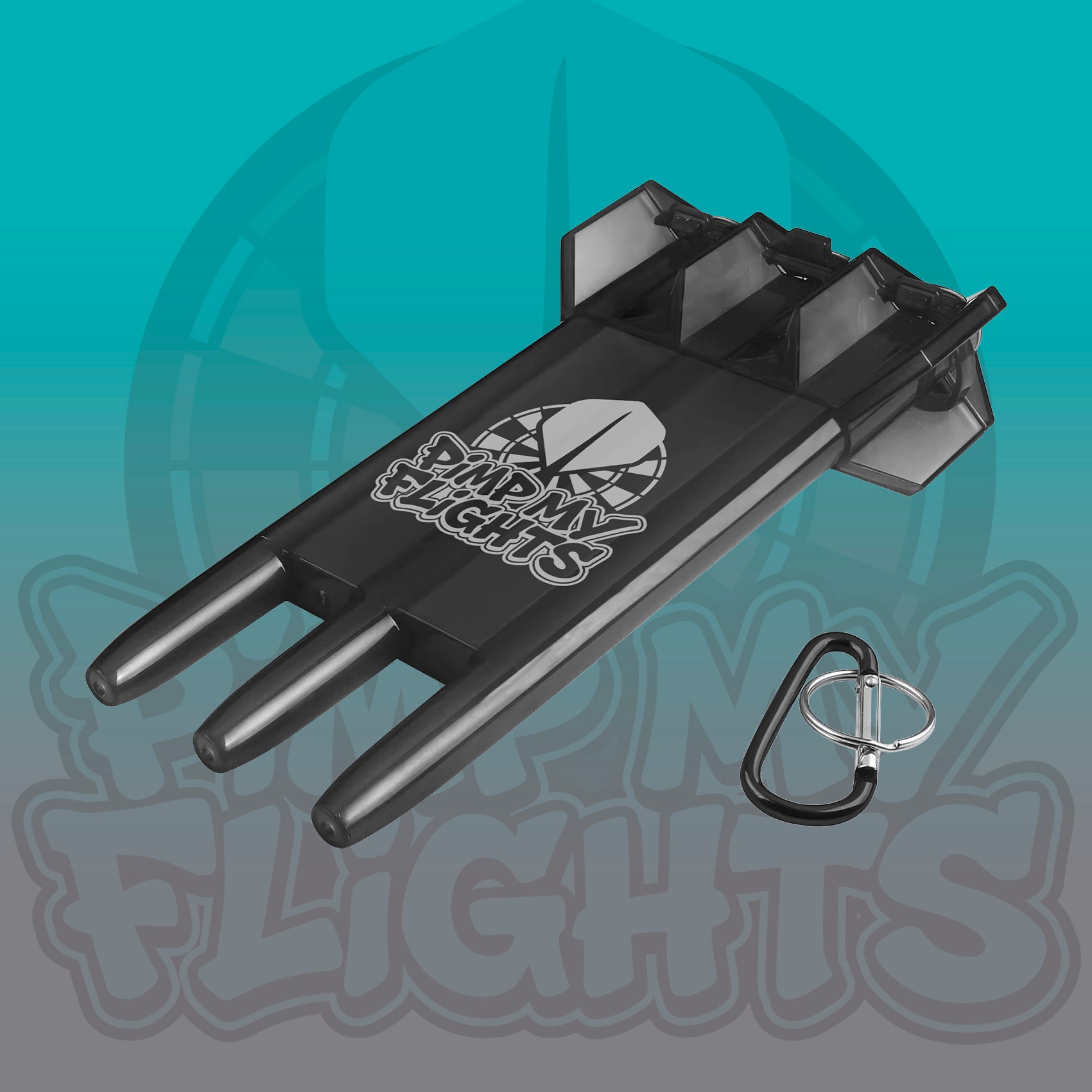 Dart-Case Schwarz mit Wunschmotiv